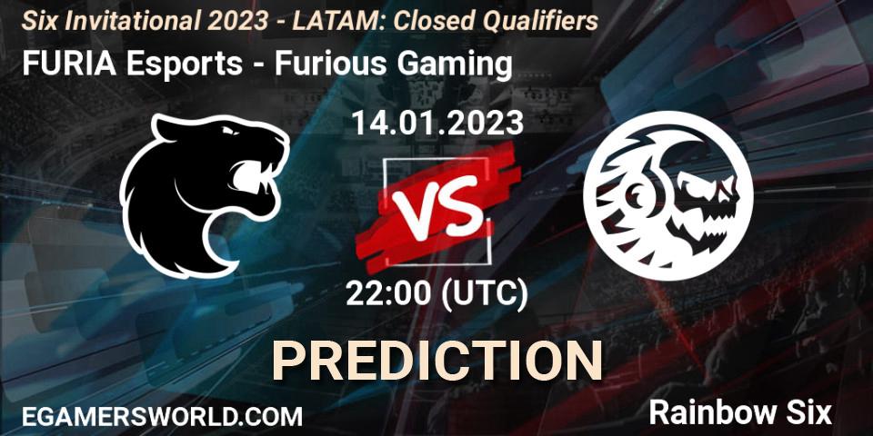 FURIA Esports - Furious Gaming: прогноз. 14.01.2023 at 22:00, Rainbow Six, Six Invitational 2023 - LATAM: Closed Qualifiers