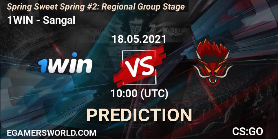 1WIN - Sangal: прогноз. 18.05.2021 at 10:00, Counter-Strike (CS2), Spring Sweet Spring #2: Regional Group Stage