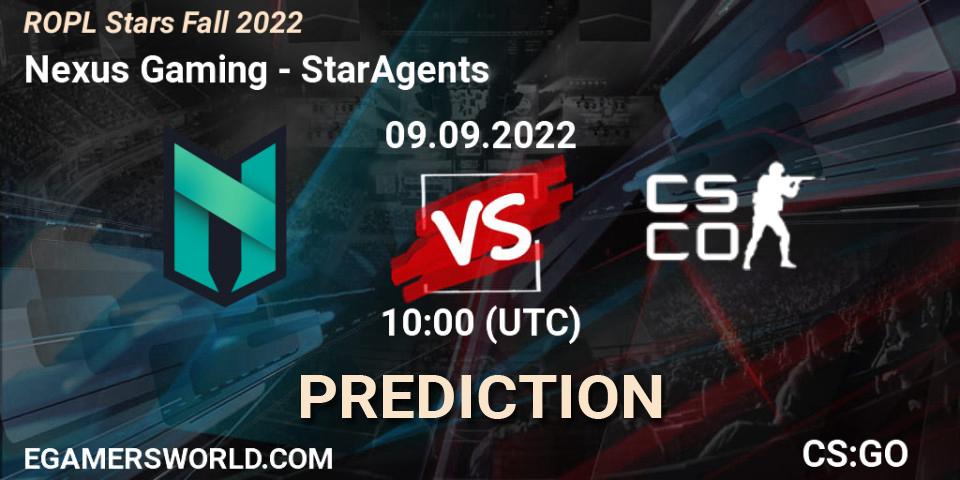 Nexus Gaming - StarAgents: прогноз. 10.09.2022 at 11:00, Counter-Strike (CS2), ROPL Stars Fall 2022