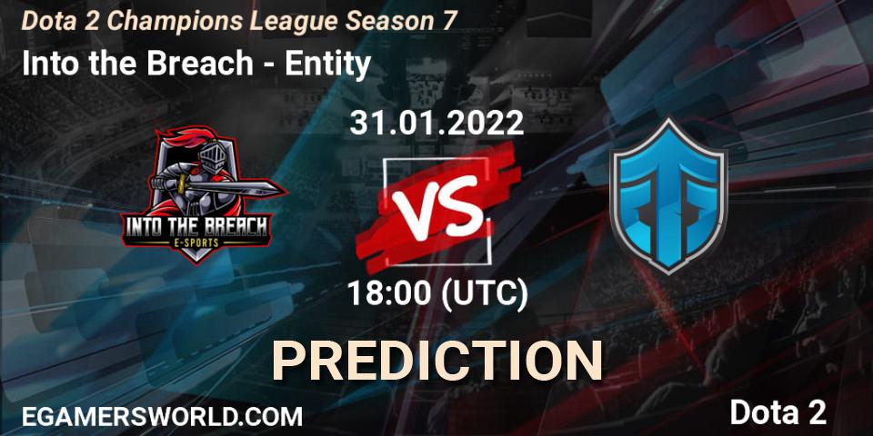 Into the Breach - Entity: прогноз. 31.01.2022 at 18:00, Dota 2, Dota 2 Champions League 2022 Season 7