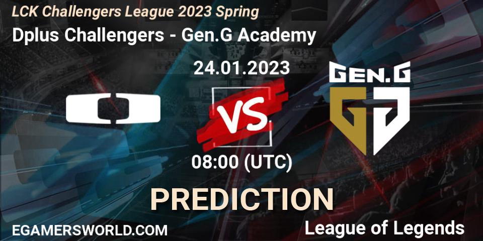Dplus Challengers - Gen.G Academy: прогноз. 24.01.2023 at 08:00, LoL, LCK Challengers League 2023 Spring