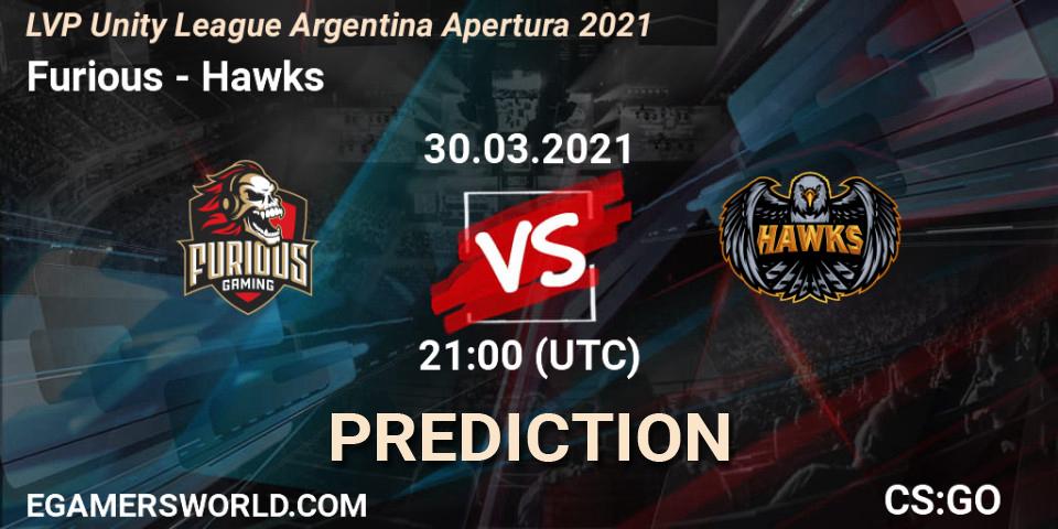 Furious - Hawks: прогноз. 30.03.2021 at 21:00, Counter-Strike (CS2), LVP Unity League Argentina Apertura 2021