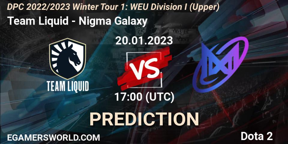 Team Liquid - Nigma Galaxy: прогноз. 20.01.2023 at 16:53, Dota 2, DPC 2022/2023 Winter Tour 1: WEU Division I (Upper)