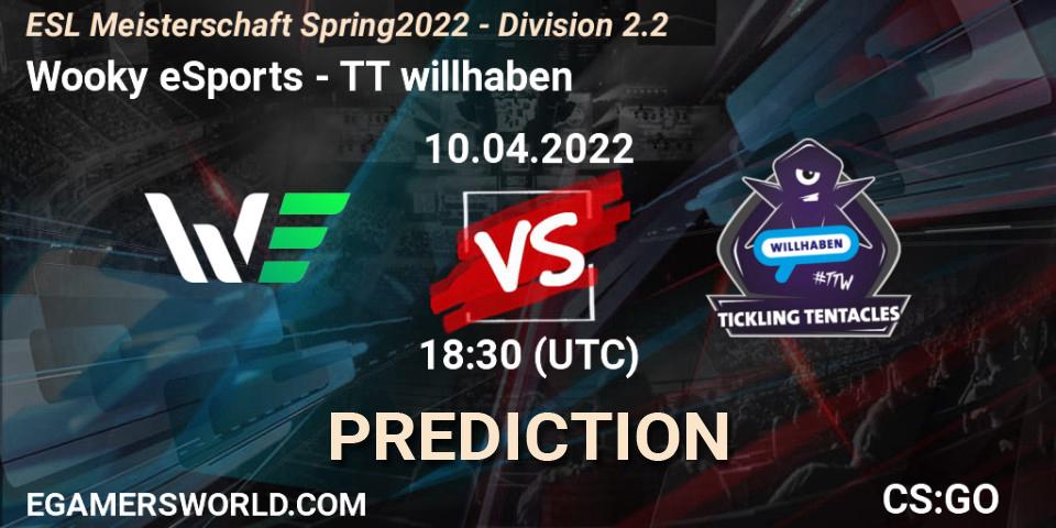 Wooky eSports - TT willhaben: прогноз. 10.04.2022 at 18:30, Counter-Strike (CS2), ESL Meisterschaft Spring 2022 - Division 2.2