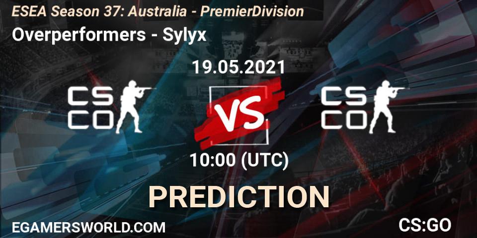 Overperformers - Sylyx: прогноз. 19.05.2021 at 10:00, Counter-Strike (CS2), ESEA Season 37: Australia - Premier Division