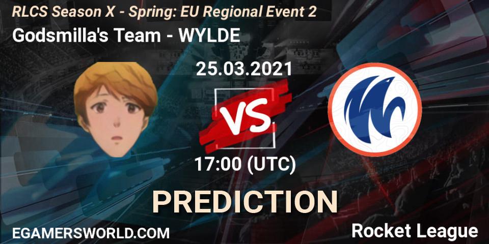 Godsmilla's Team - WYLDE: прогноз. 25.03.2021 at 17:00, Rocket League, RLCS Season X - Spring: EU Regional Event 2