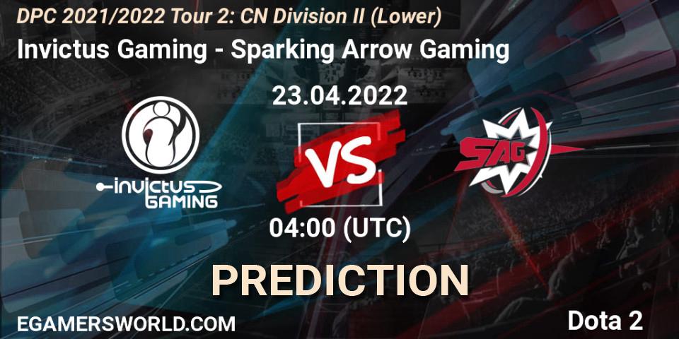 Invictus Gaming - Sparking Arrow Gaming: прогноз. 23.04.22, Dota 2, DPC 2021/2022 Tour 2: CN Division II (Lower)