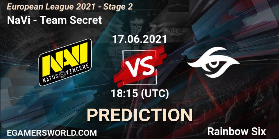 NaVi - Team Secret: прогноз. 17.06.21, Rainbow Six, European League 2021 - Stage 2