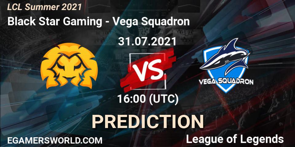 Black Star Gaming - Vega Squadron: прогноз. 31.07.2021 at 16:00, LoL, LCL Summer 2021