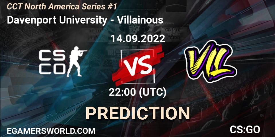 Davenport University - Villainous: прогноз. 14.09.2022 at 22:00, Counter-Strike (CS2), CCT North America Series #1