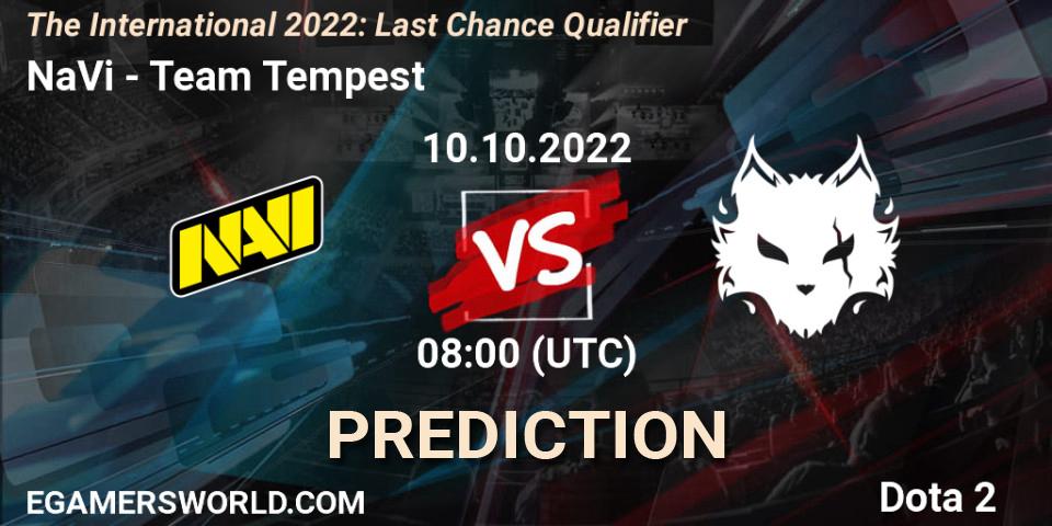 NaVi - Team Tempest: прогноз. 10.10.2022 at 09:20, Dota 2, The International 2022: Last Chance Qualifier