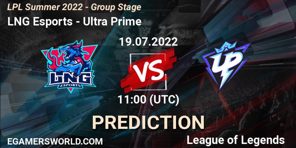 LNG Esports - Ultra Prime: прогноз. 19.07.2022 at 12:00, LoL, LPL Summer 2022 - Group Stage