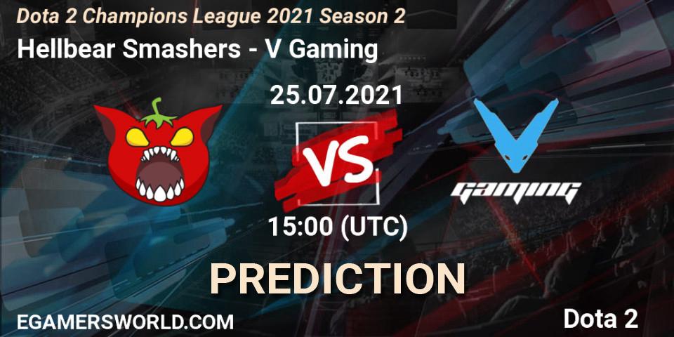 Hellbear Smashers - V Gaming: прогноз. 25.07.2021 at 15:38, Dota 2, Dota 2 Champions League 2021 Season 2