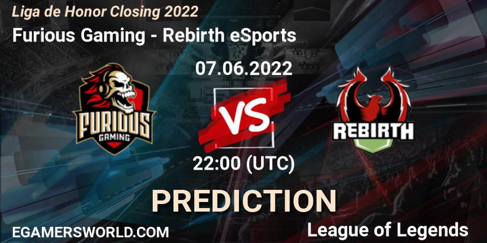 Furious Gaming - Rebirth eSports: прогноз. 07.06.22, LoL, Liga de Honor Closing 2022