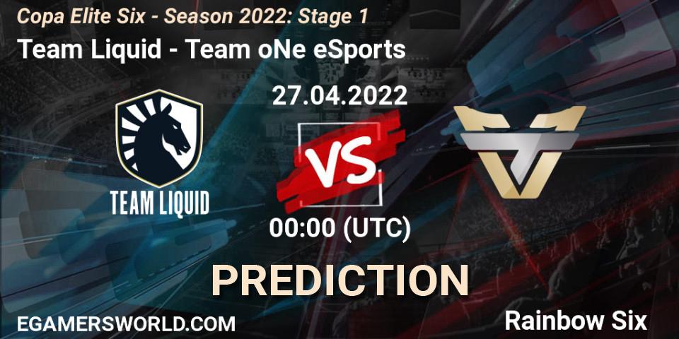Team Liquid - Team oNe eSports: прогноз. 27.04.2022 at 00:00, Rainbow Six, Copa Elite Six - Season 2022: Stage 1