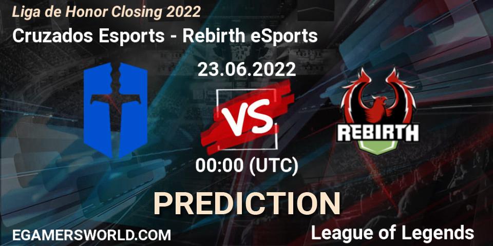 Cruzados Esports - Rebirth eSports: прогноз. 23.06.22, LoL, Liga de Honor Closing 2022