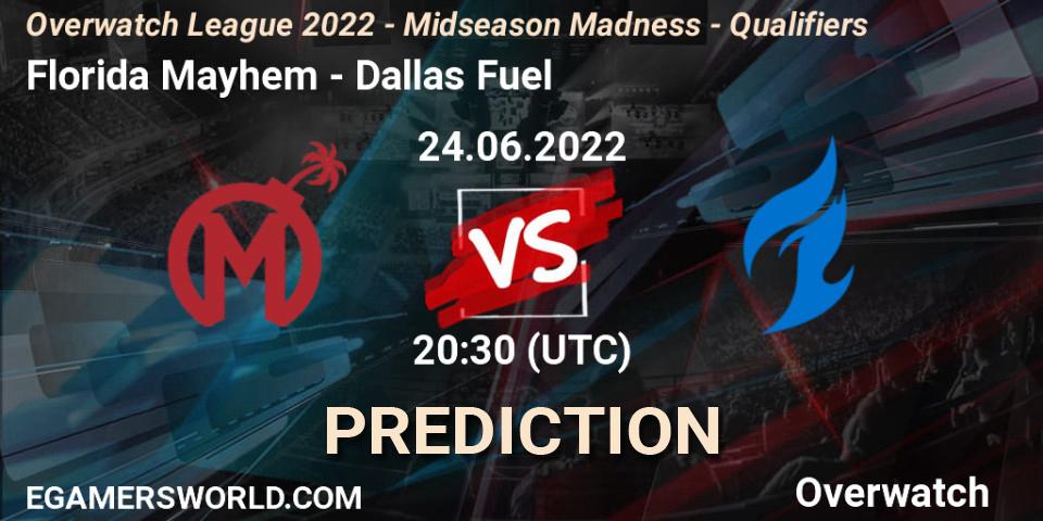 Florida Mayhem - Dallas Fuel: прогноз. 24.06.2022 at 20:30, Overwatch, Overwatch League 2022 - Midseason Madness - Qualifiers