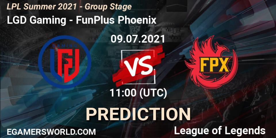 LGD Gaming - FunPlus Phoenix: прогноз. 09.07.2021 at 11:00, LoL, LPL Summer 2021 - Group Stage