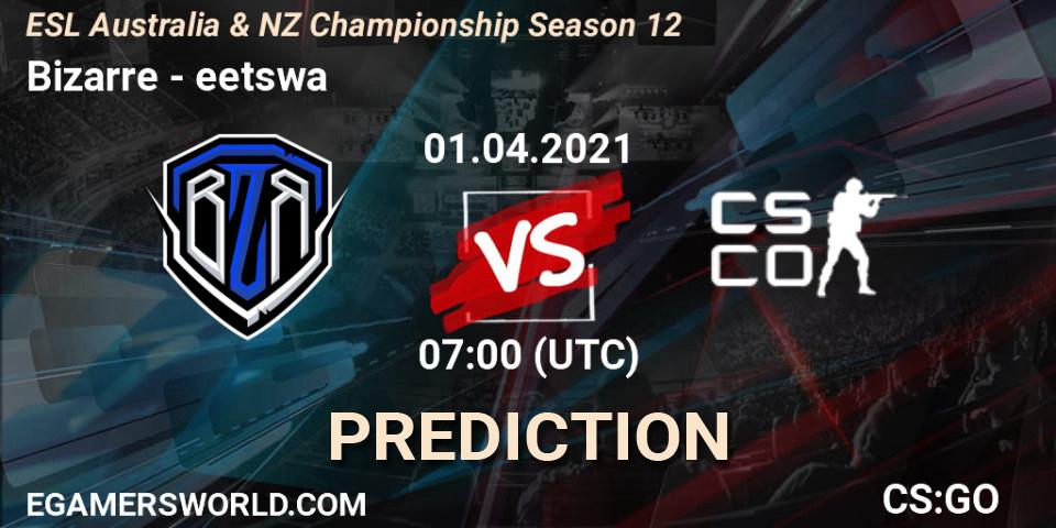 Bizarre - eetswa: прогноз. 01.04.2021 at 07:00, Counter-Strike (CS2), ESL Australia & NZ Championship Season 12