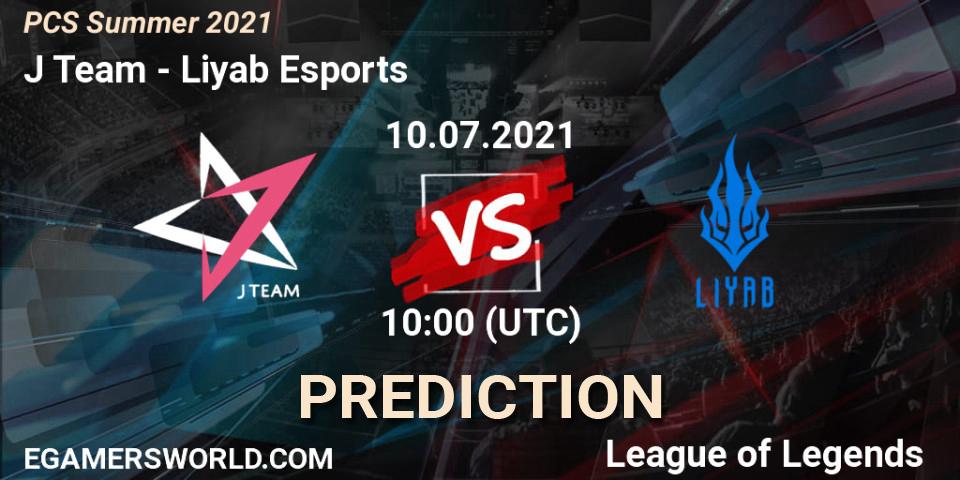 J Team - Liyab Esports: прогноз. 10.07.2021 at 10:00, LoL, PCS Summer 2021