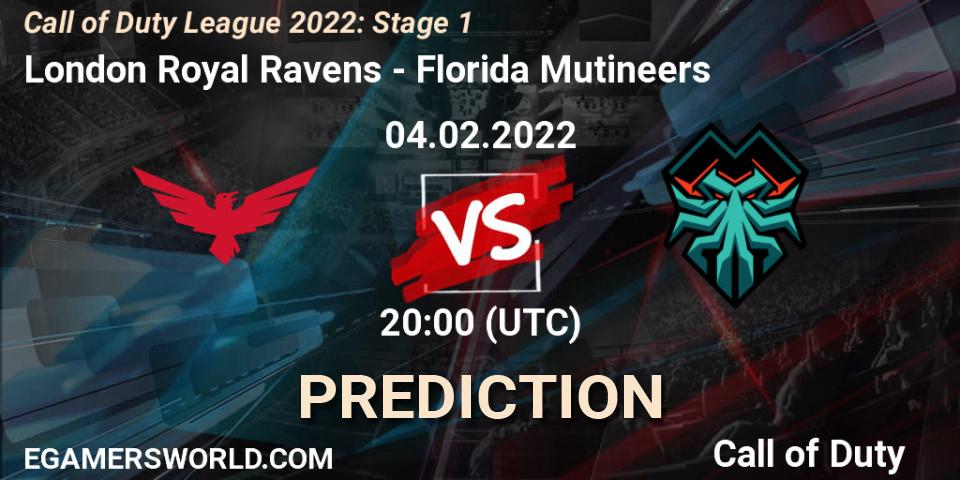 London Royal Ravens - Florida Mutineers: прогноз. 04.02.2022 at 20:00, Call of Duty, Call of Duty League 2022: Stage 1