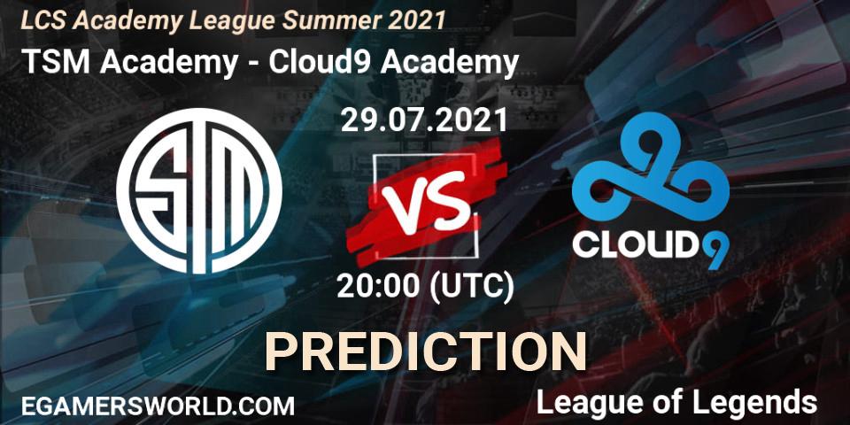 TSM Academy - Cloud9 Academy: прогноз. 29.07.2021 at 20:00, LoL, LCS Academy League Summer 2021