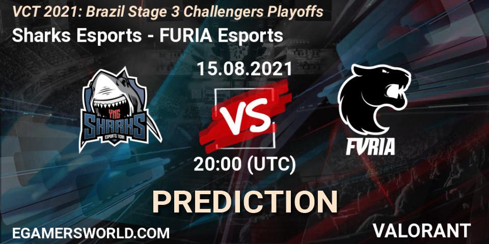 Sharks Esports - FURIA Esports: прогноз. 15.08.2021 at 20:00, VALORANT, VCT 2021: Brazil Stage 3 Challengers Playoffs