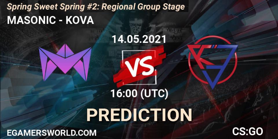 MASONIC - KOVA: прогноз. 14.05.2021 at 16:00, Counter-Strike (CS2), Spring Sweet Spring #2: Regional Group Stage