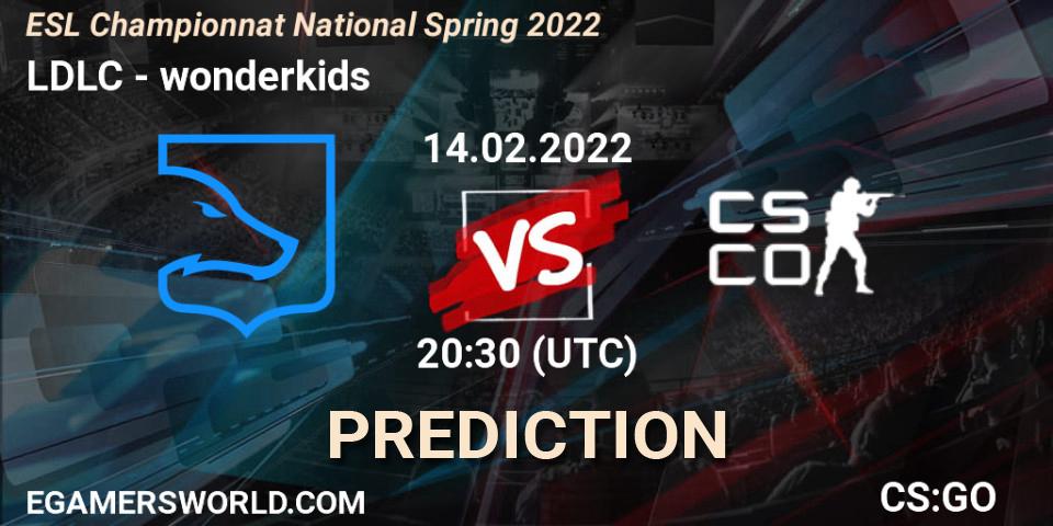 LDLC - wonderkids: прогноз. 14.02.2022 at 20:30, Counter-Strike (CS2), ESL Championnat National Spring 2022