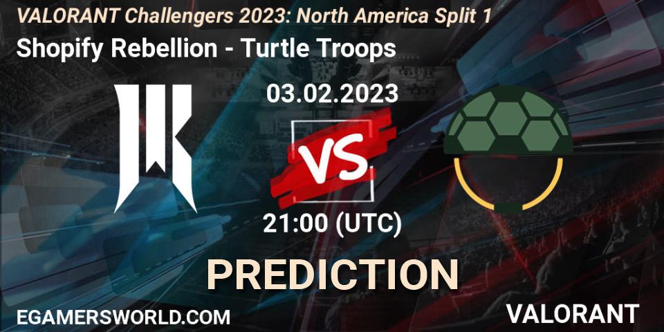 Shopify Rebellion - Turtle Troop: прогноз. 03.02.23, VALORANT, VALORANT Challengers 2023: North America Split 1