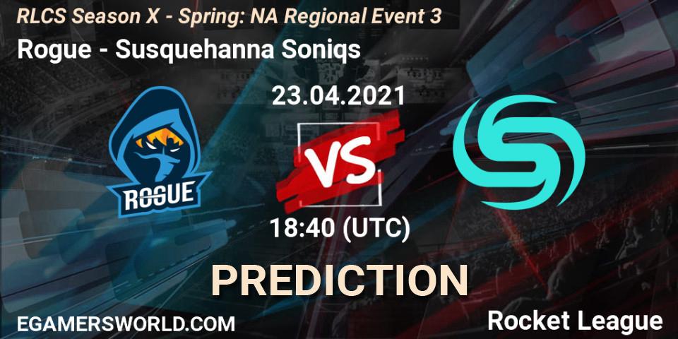 Rogue - Susquehanna Soniqs: прогноз. 23.04.2021 at 19:00, Rocket League, RLCS Season X - Spring: NA Regional Event 3