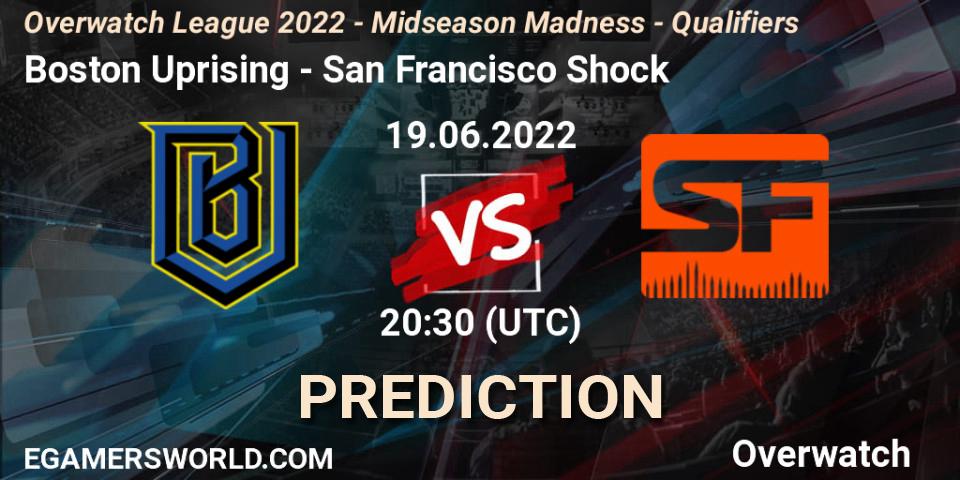 Boston Uprising - San Francisco Shock: прогноз. 19.06.2022 at 20:30, Overwatch, Overwatch League 2022 - Midseason Madness - Qualifiers