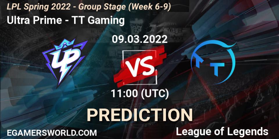 Ultra Prime - TT Gaming: прогноз. 09.03.2022 at 09:00, LoL, LPL Spring 2022 - Group Stage (Week 6-9)