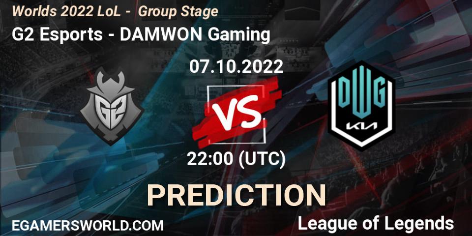 G2 Esports - DAMWON Gaming: прогноз. 07.10.22, LoL, Worlds 2022 LoL - Group Stage