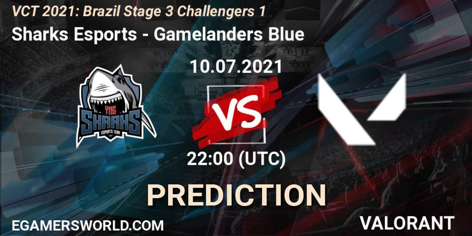 Sharks Esports - Gamelanders Blue: прогноз. 10.07.2021 at 23:15, VALORANT, VCT 2021: Brazil Stage 3 Challengers 1