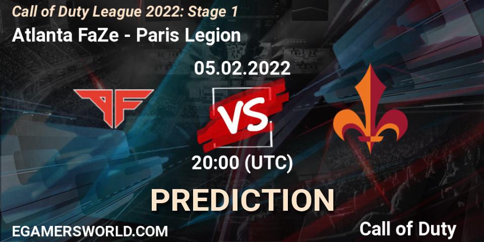 Atlanta FaZe - Paris Legion: прогноз. 05.02.22, Call of Duty, Call of Duty League 2022: Stage 1