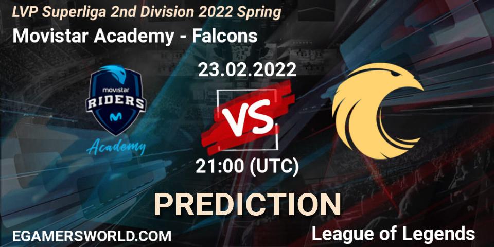 Movistar Academy - Falcons: прогноз. 23.02.2022 at 17:00, LoL, LVP Superliga 2nd Division 2022 Spring