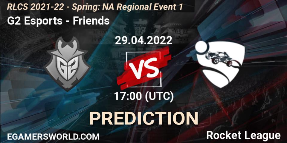 G2 Esports - Friends: прогноз. 29.04.2022 at 17:00, Rocket League, RLCS 2021-22 - Spring: NA Regional Event 1
