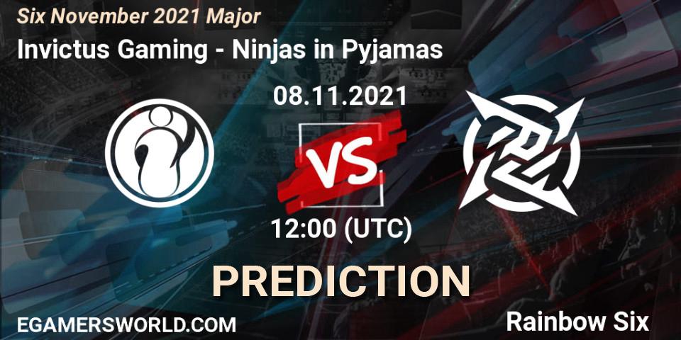 Ninjas in Pyjamas - Invictus Gaming: прогноз. 09.11.2021 at 19:30, Rainbow Six, Six Sweden Major 2021