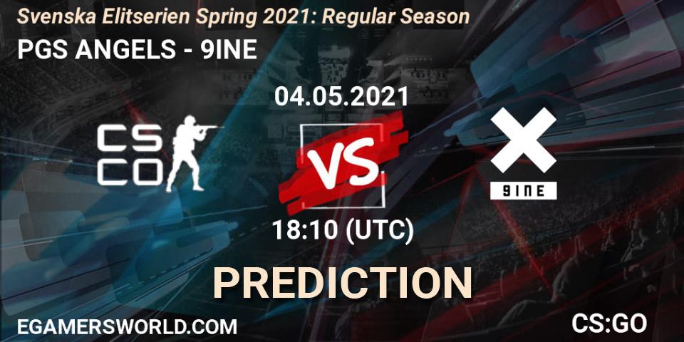 PGS ANGELS - 9INE: прогноз. 04.05.2021 at 18:10, Counter-Strike (CS2), Svenska Elitserien Spring 2021: Regular Season