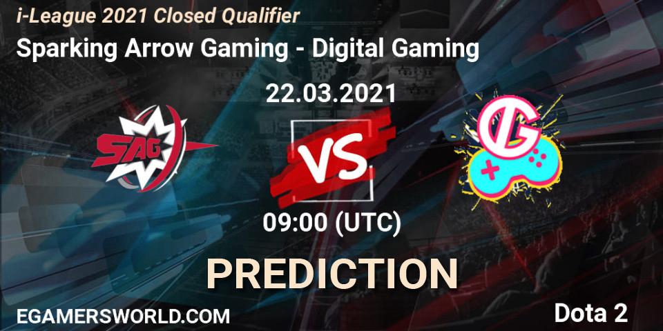 Sparking Arrow Gaming - Digital Gaming: прогноз. 22.03.2021 at 09:11, Dota 2, i-League 2021 Closed Qualifier