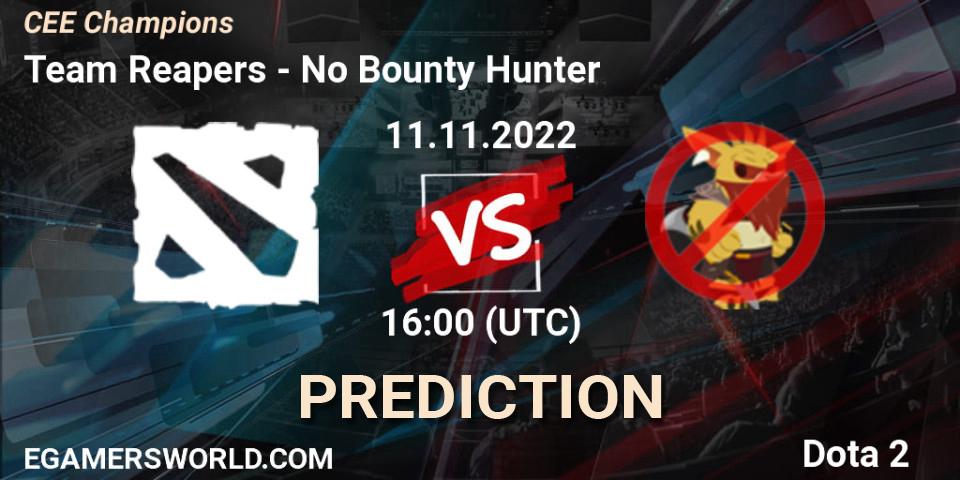 Team Reapers - No Bounty Hunter: прогноз. 11.11.2022 at 16:00, Dota 2, CEE Champions