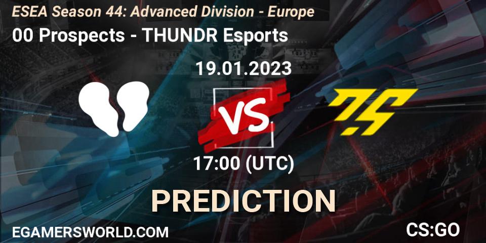 00 Prospects - THUNDR Esports: прогноз. 19.01.23, CS2 (CS:GO), ESEA Season 44: Advanced Division - Europe