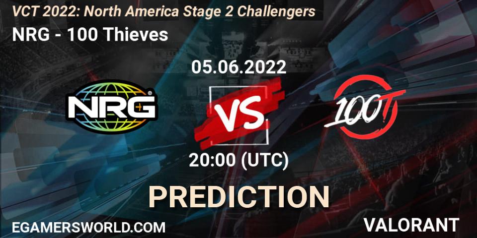 NRG - 100 Thieves: прогноз. 05.06.22, VALORANT, VCT 2022: North America Stage 2 Challengers