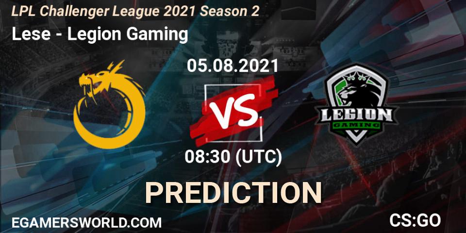 Lese - Legion Gaming: прогноз. 05.08.2021 at 08:30, Counter-Strike (CS2), LPL Challenger League 2021 Season 2