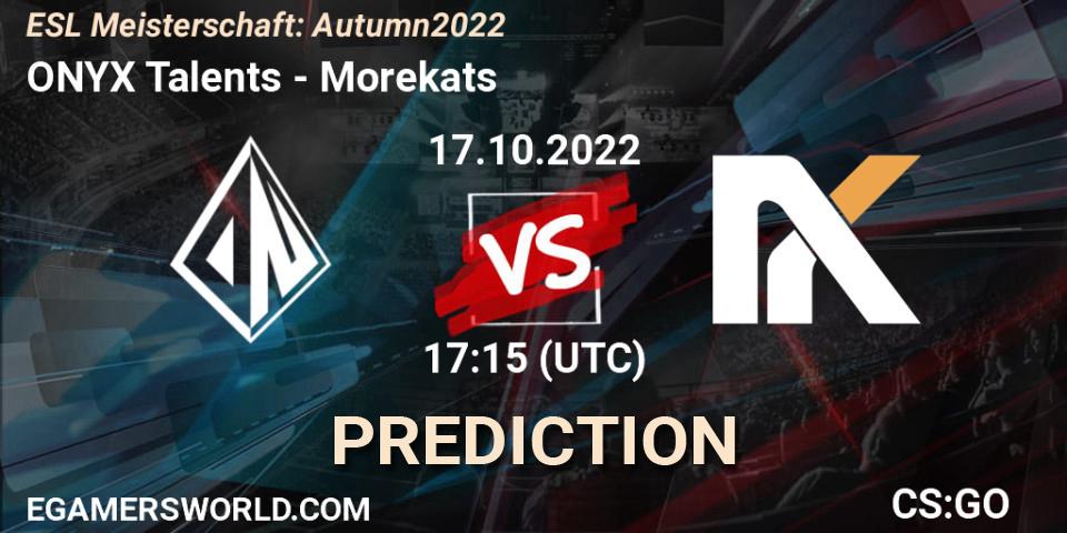 ONYX Talents - Morekats: прогноз. 17.10.2022 at 17:15, Counter-Strike (CS2), ESL Meisterschaft: Autumn 2022