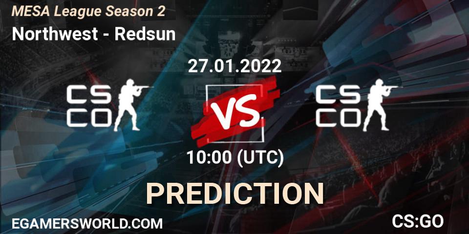 Northwest - Redsun: прогноз. 27.01.2022 at 10:00, Counter-Strike (CS2), MESA League Season 2