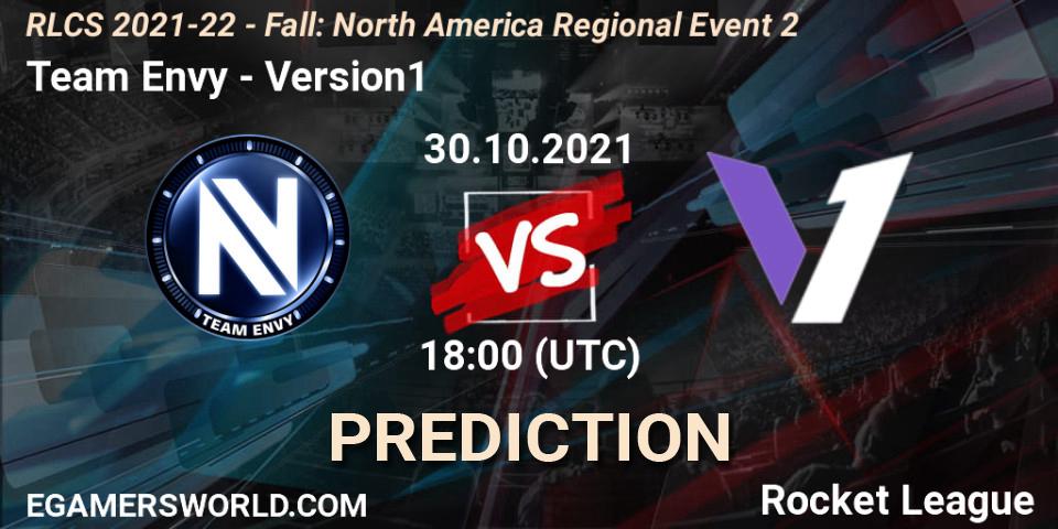 Team Envy - Version1: прогноз. 30.10.2021 at 18:00, Rocket League, RLCS 2021-22 - Fall: North America Regional Event 2