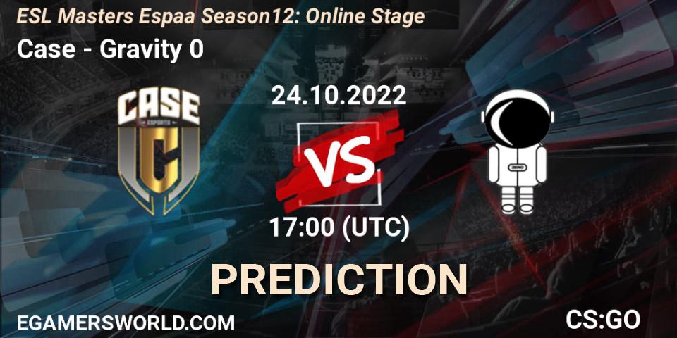 Case - Gravity 0: прогноз. 24.10.2022 at 17:00, Counter-Strike (CS2), ESL Masters España Season 12: Online Stage