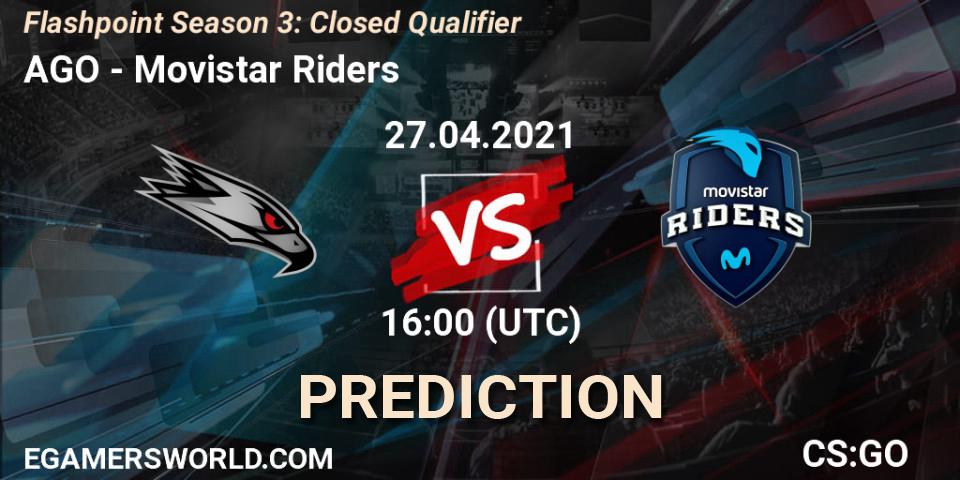 AGO - Movistar Riders: прогноз. 27.04.2021 at 11:00, Counter-Strike (CS2), Flashpoint Season 3: Closed Qualifier